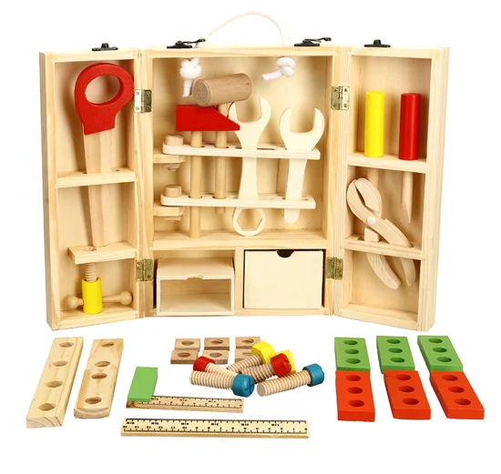 木製子供用組み立ておよび分解椅子ビルディングブロック多機能ツール椅子知育玩具 DIY おもちゃ
